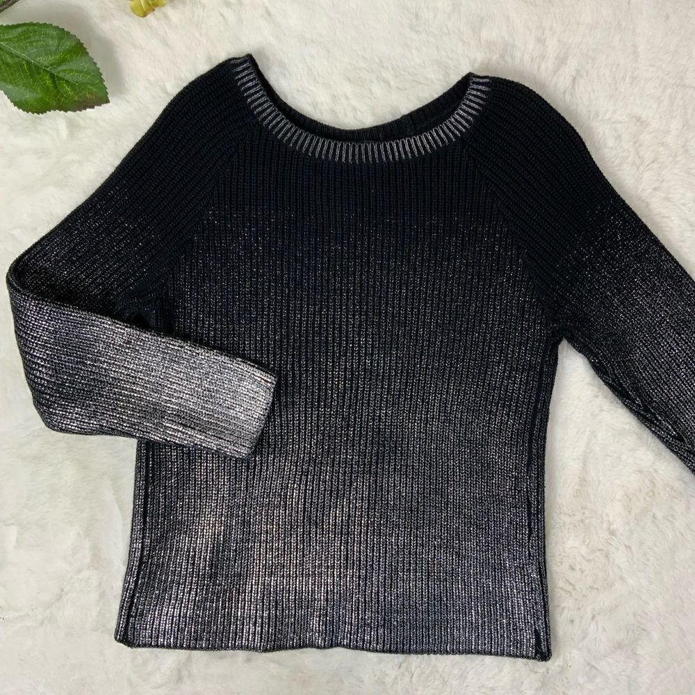 LA REDOUTE metallic ombré open back sweater